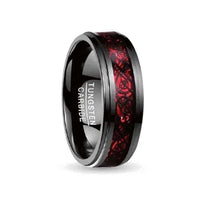 Thumbnail for Orbit Rings Tungsten Carbide 5 Celtic Red SE
