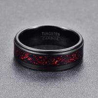 Thumbnail for Orbit Rings Tungsten Carbide Celtic Red SE