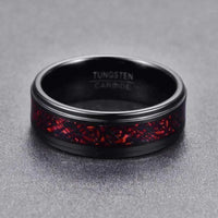 Thumbnail for Orbit Rings Tungsten Carbide Celtic Red SE