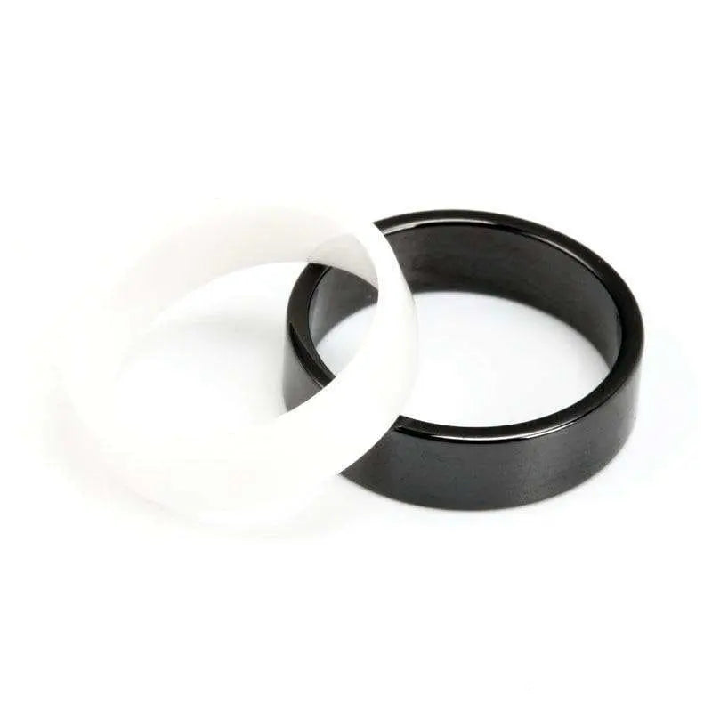Black or White Ceramic Wedding Ring