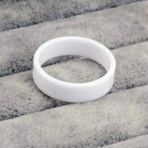 6mm Polished White Ceramic Ring