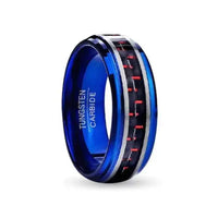 Thumbnail for Blue and Black Tungsten Carbide Ring