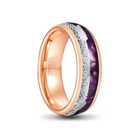 Thumbnail for Purple, Rose Gold Tungsten Carbide Ring