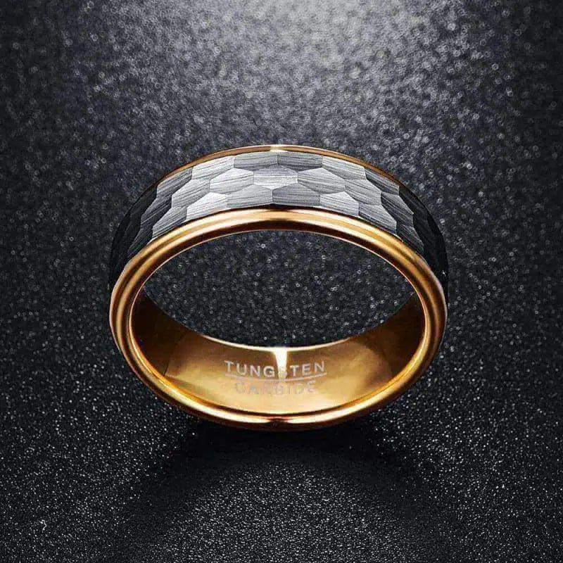 Orbit Rings Tungsten Carbide Dawn Gold
