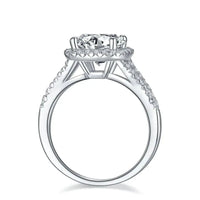 Thumbnail for Halo Silver Moissanite Main Stone in Zircon Halo Engagement Ring