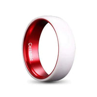 Thumbnail for White Ceramic Ring with Red Aluminium Inner 