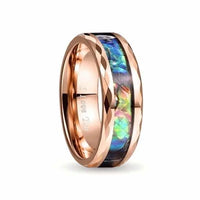 Thumbnail for Orbit Rings Tungsten Carbide 7 Galaxy Rosegold