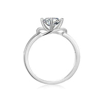 Thumbnail for Silver Ring Moissanite in Heart shaped prongs