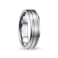 Thumbnail for Orbit Rings Tungsten Carbide 7 Jupiter Silver