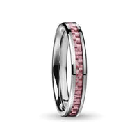 Thumbnail for Tungsten Carbide Ring with pink inlay