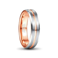 Thumbnail for Rosegold and Silver Tungsten Carbide Ring