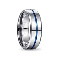 Thumbnail for Orbit Rings Tungsten Carbide 6 Silver Stream Silver