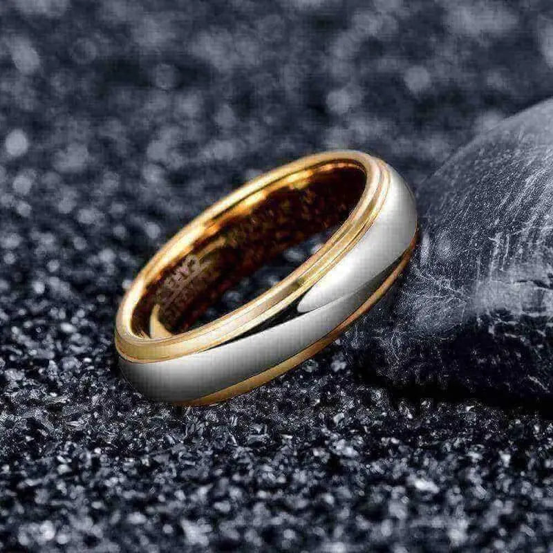 Orbit Rings Tungsten Carbide Sphere Gold