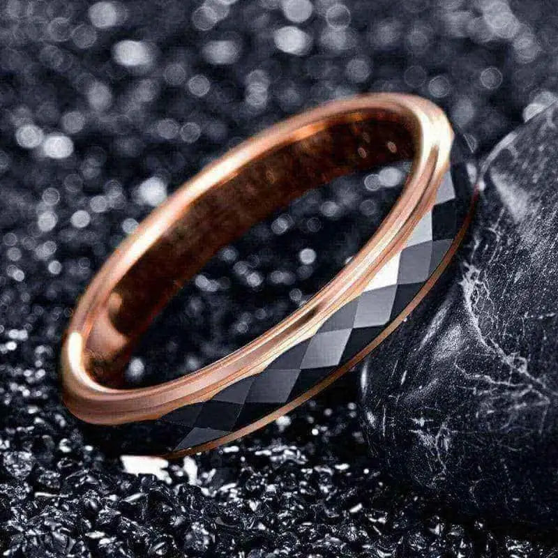 Orbit Rings Tungsten Carbide Sunrise Silver