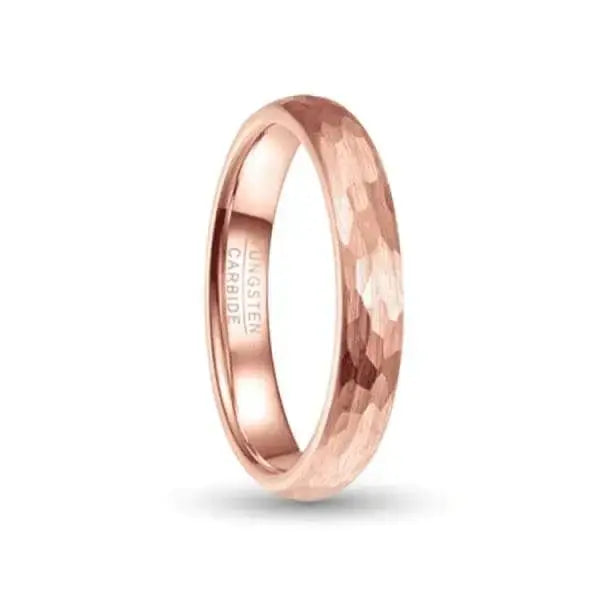 Tungsten Carbide Ring in rosse gold