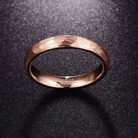 Thumbnail for 4mm Patterned Rosegold Tungsten Wedding Ring 